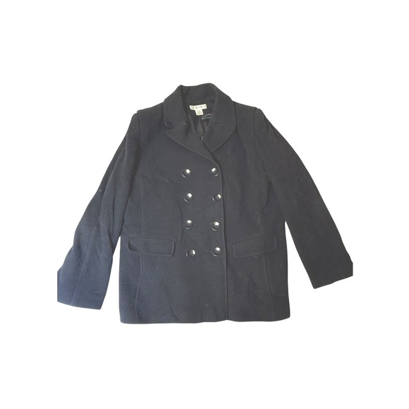 Preston & York Jackets & Blazers - Preston York Black Wool Blend Double Breasted Blazer Jacket XL